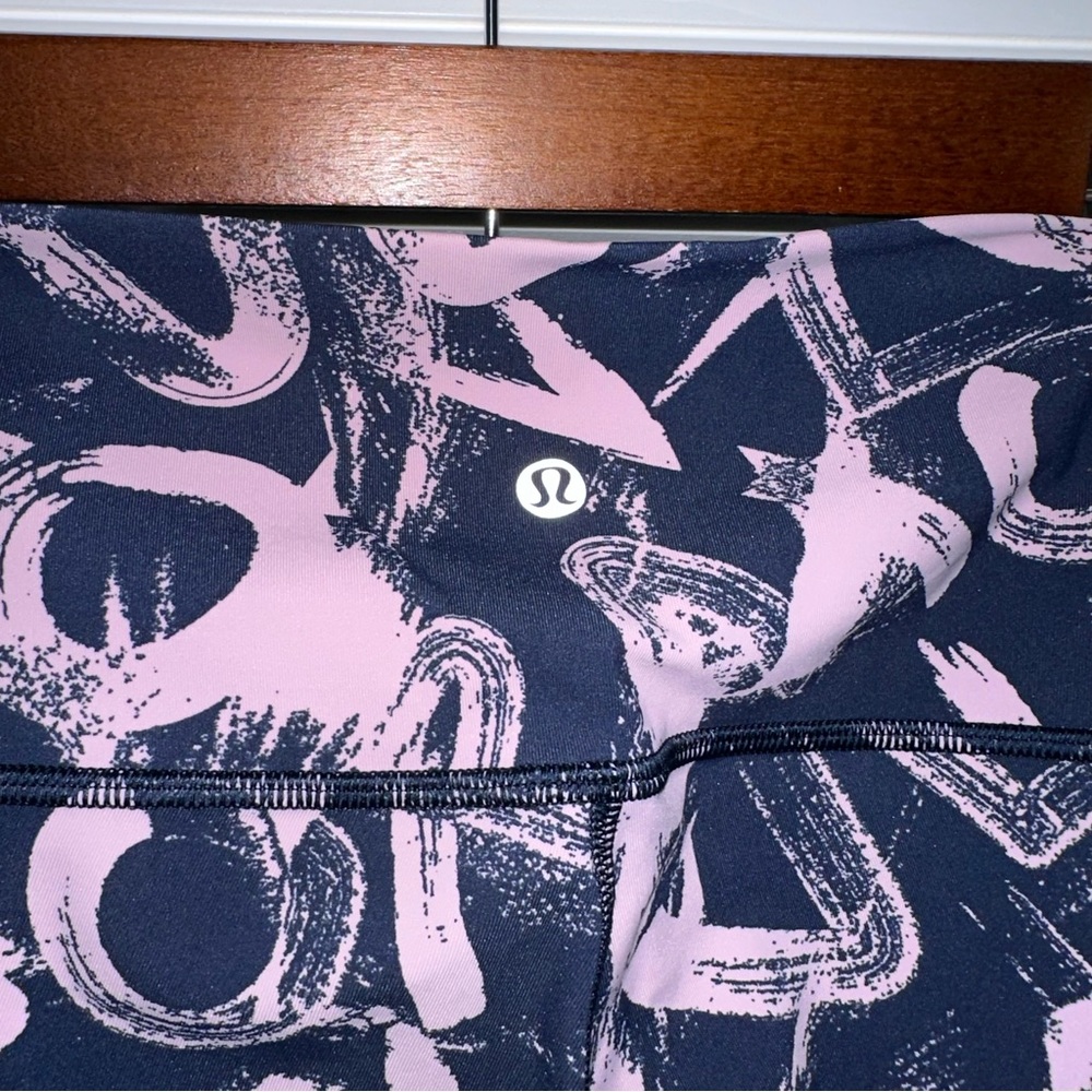 Lululemon Wunder Under High Rise Full-on Luxtreme Leggings 6 Navy Pink - Picture 7 of 7